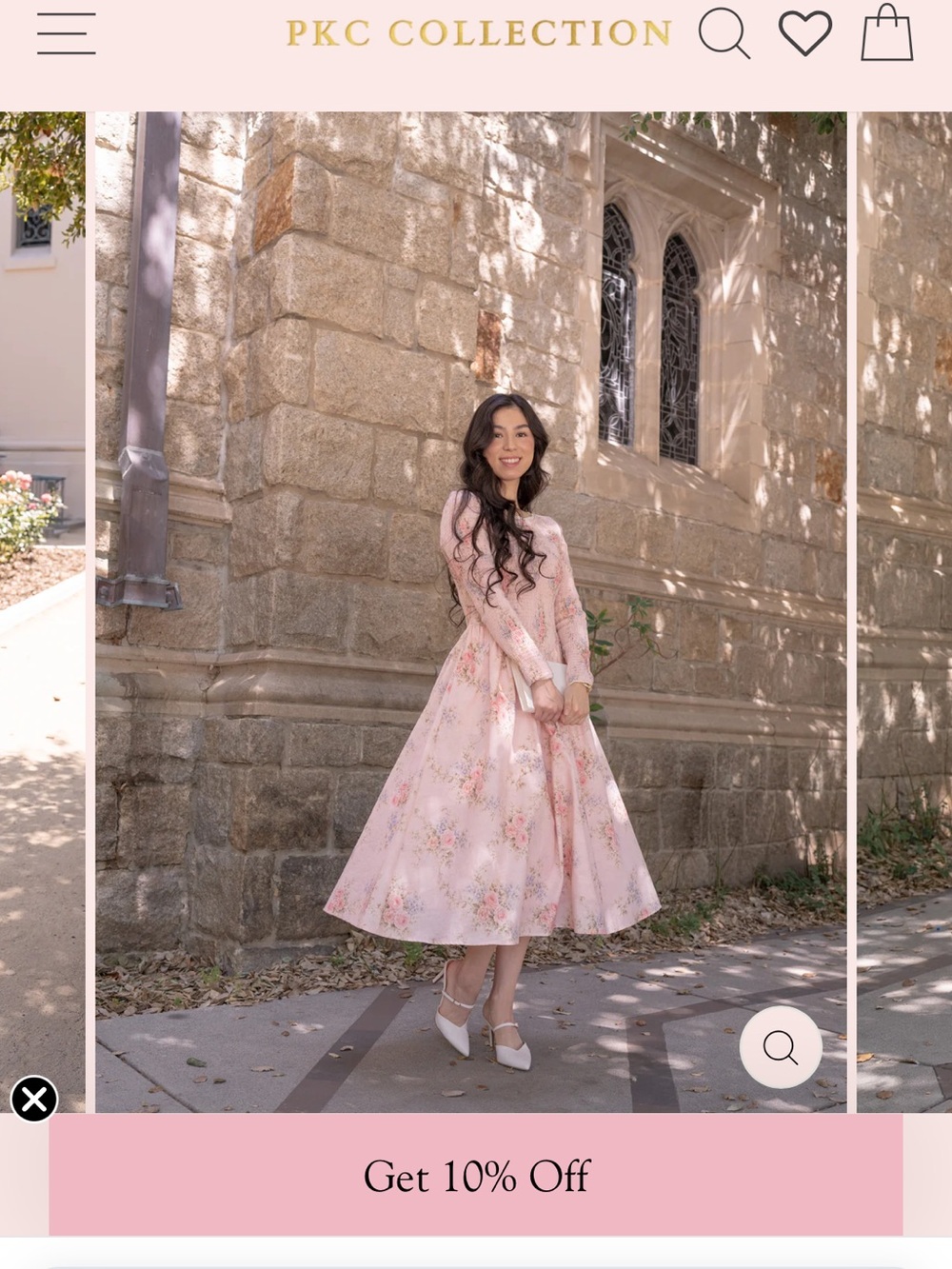 Dainty Jewells Pink Floral Midi Dress - Picture 5 of 9